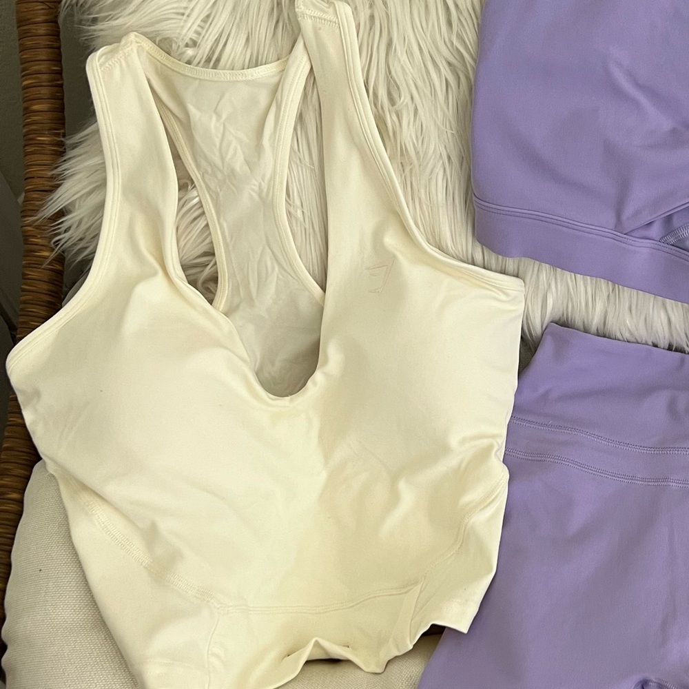 Gymshark Crop Tank Cream